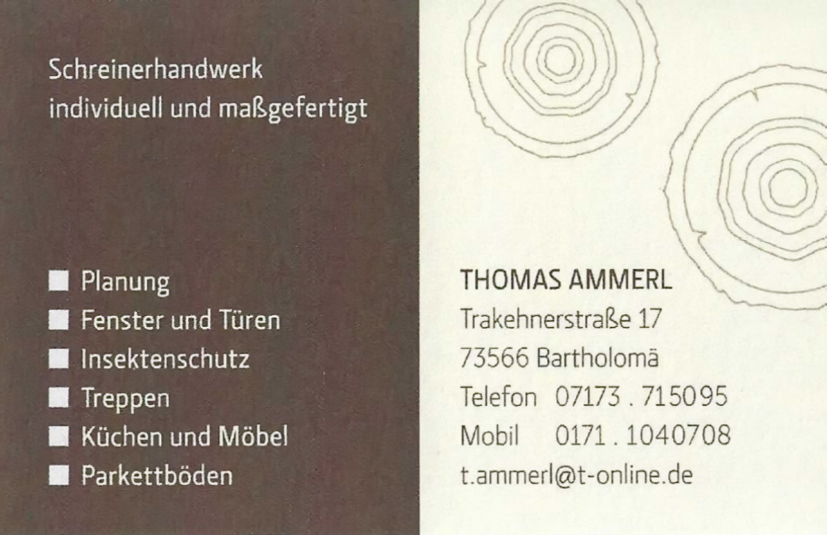 Thomas Ammerl Schreinerhandwerk Thomas Ammerl Schreinerhandwerk