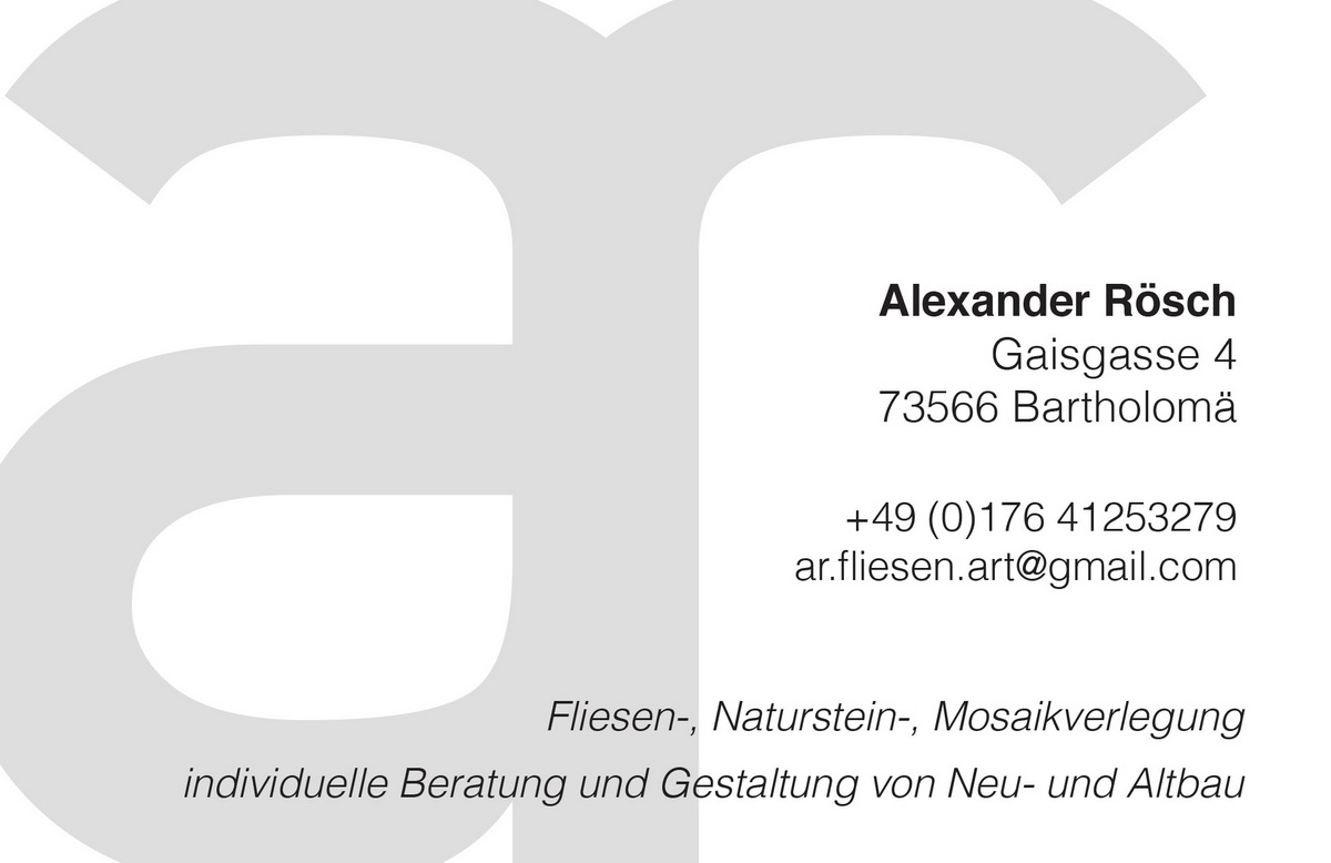 Alexander Rösch Fliesen-, Naturstein-, Mosaikverlegung